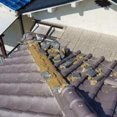民家の屋根修理