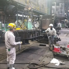 名古屋製鋼にて毎週行っている補助工事